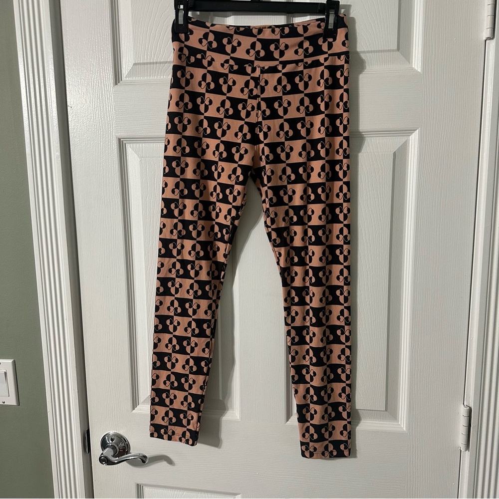 LuLaRoe Disney Minnie Mouse Geometric Pattern Leggings OS One Size